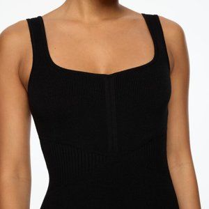 V-Neck flare knit mini dresss, New, NWT, size XS, Dynamite